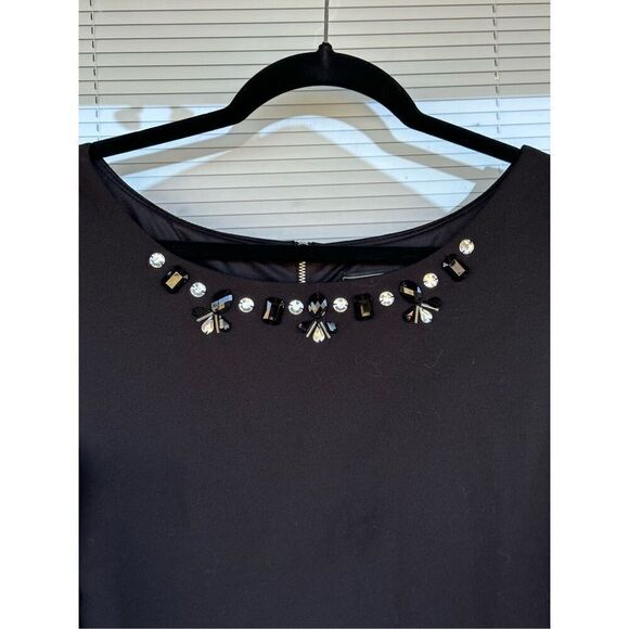 Jessica Howard size 18W black cold shoulder midi dress with jeweled neckline plu - Picture 3 of 7